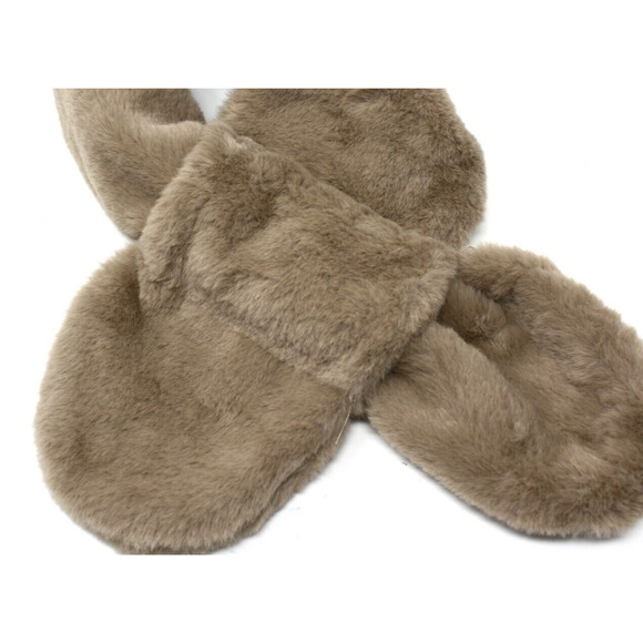 Plush Cocoa Brown Cowl Neck Collar Style Scarf - Cozy Soft Velvet Feel - Hey Viv - Picture 4 of 5